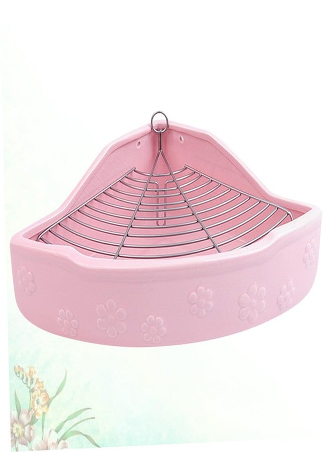 JOINPAYA Colorful Triangular PET Toilet Basin Bite Ceramic Rabbit Guinea Pig Cleaning Supplies Easy PET Potty for Small Animals - Image 5